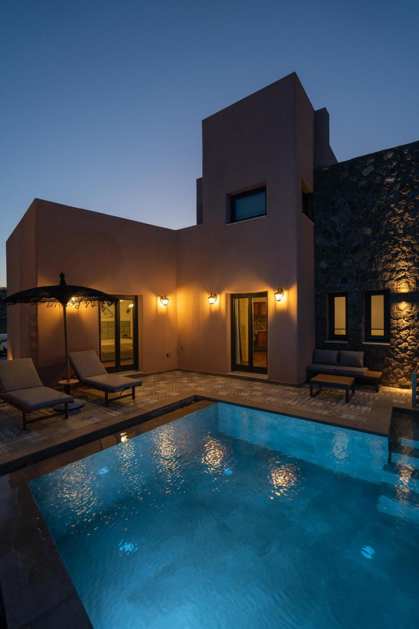 Golden Moments Luxury Stone Villas A Messaria  Luaran gambar